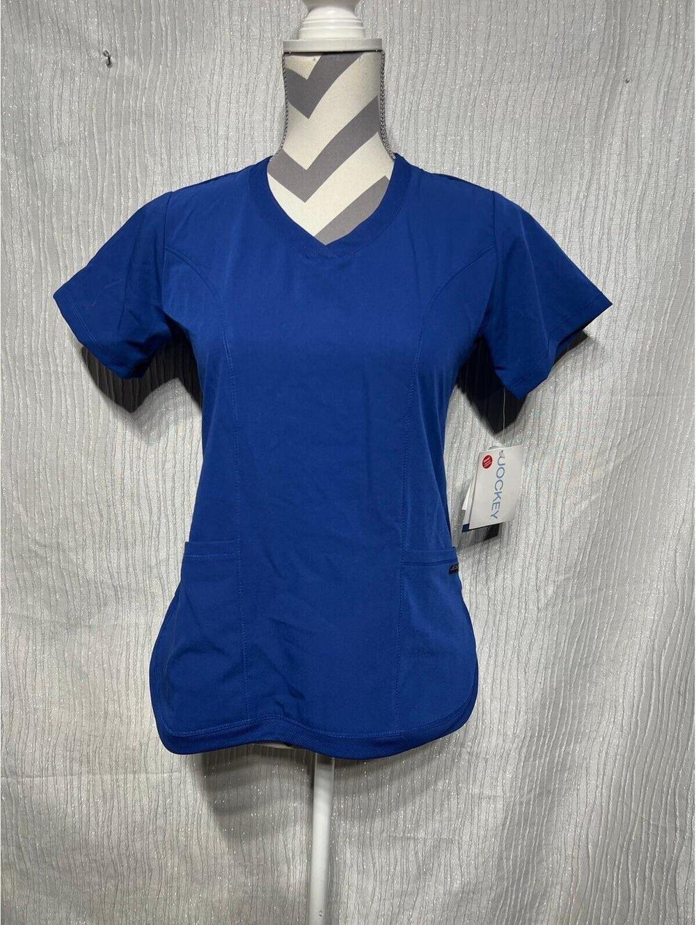 Jockey Scrub Top Womens XXS galaxy Blue Modern Fit Professional